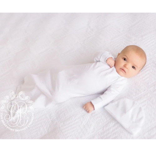 Darling Debut Set (with snaps) - Worth Avenue White with Buckhead Blue