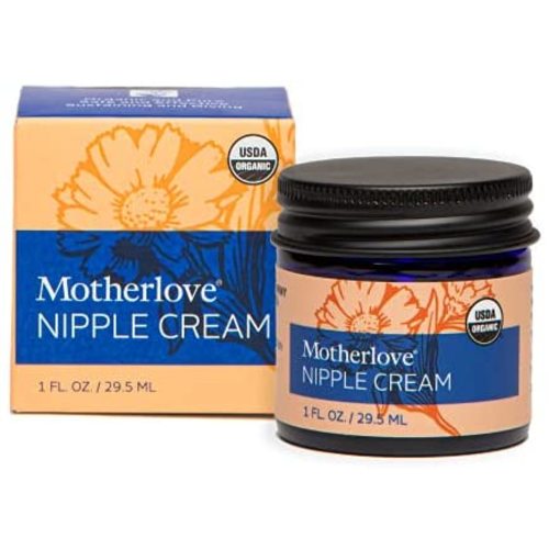 Motherlove Nipple Cream (1oz) Organic Lanolin-Free Herbal Salve For Breastfeeding—Soothe Nursing Nipples & Use as a Pump Lubricant—No Need to Remove Prior to Pumping or Nursing—Non-GMO, Cruelty-Free