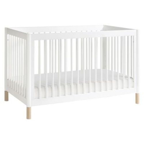 Babyletto Gelato 4-in-1 Convertible Crib with Toddler Bed Conversion Kit - White/Washed Natural