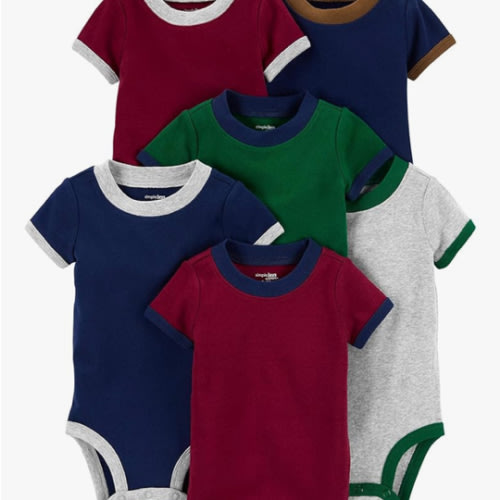Simple Joys by Carter's Baby Boys' 6-Pack Short-Sleeve Bodysuit