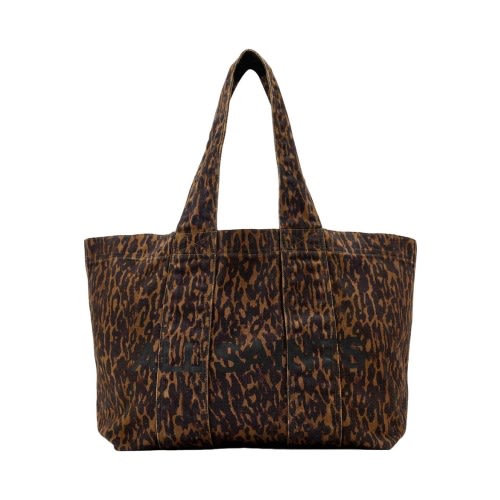 Izzy Leopard Print Denim Tote