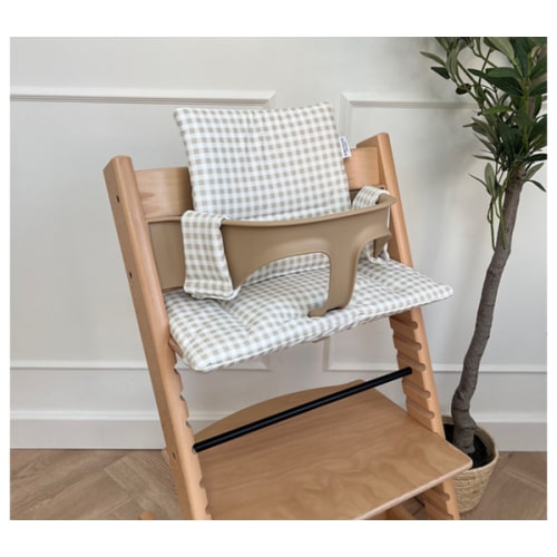 Taupe Gingham 2 in 1 Cushion | Greyfox Design