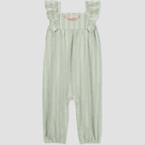 Carter's Just One You® Baby Girls' Floral Jumpsuit - Green, Size: 3M