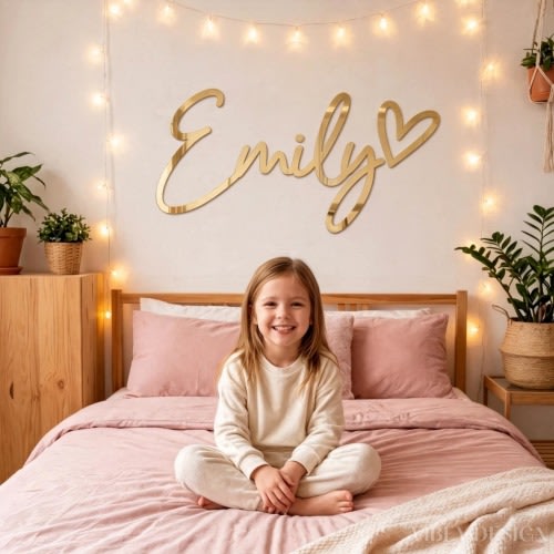 Custom Acrylic Name Sign, Name Signs for Kids' Bedrooms,  Dorm Room Decor, Preppy College Wall Art, Gifts for Children, Christmas Gifts