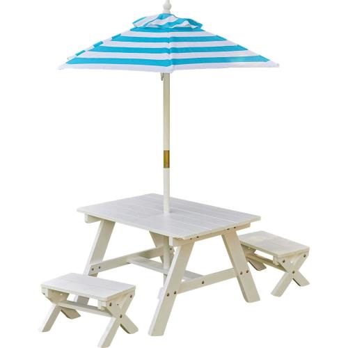 Wooden Outdoor Table & Bench