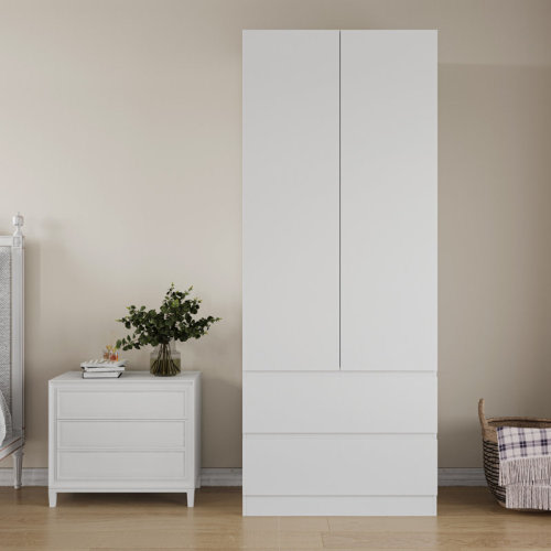 Ebern Designs Chayton Wardrobe Armoire With Drawers & Reviews | Wayfair