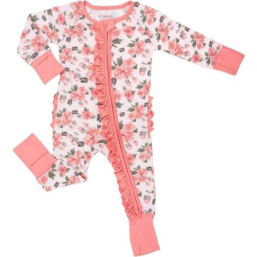 LollyBanks Baby Pajamas, Long Sleeve Baby Romper with 2-Way Zipper, 95% Viscose from Bamboo and 5% Spandex, Infant Sleepers