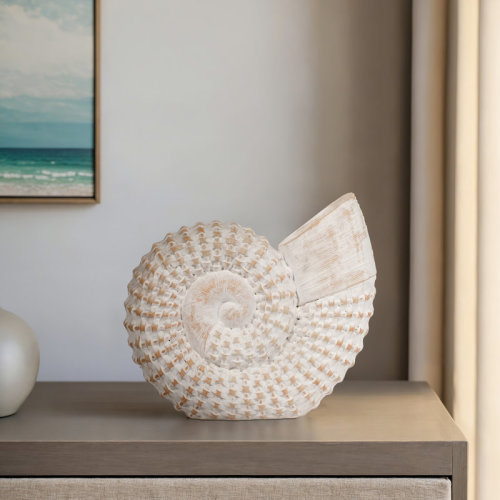 Sand & Stable™ Trish Ceramic Shell Figurine - Elegant Home Decor Accent Piece & Reviews | Wayfair