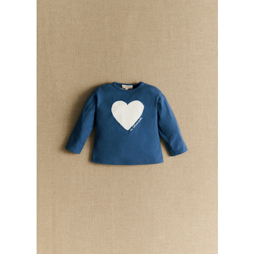 La chamade Bébé T-Shirt - Indigo blue / Ecru
