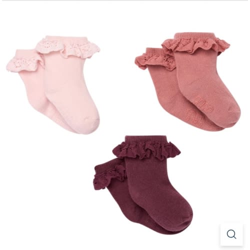 3-Pack Baby Girls Pink Lace Socks – Gerber Childrenswear