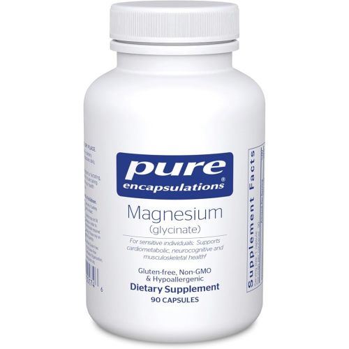 Pure Encapsulations Magnesium (Glycinate) - Supplement to Support Stress Relief, Sleep, Heart Health, Nerves, Muscles, and Metabolism* - with Magnesium Glycinate - 90 Capsules