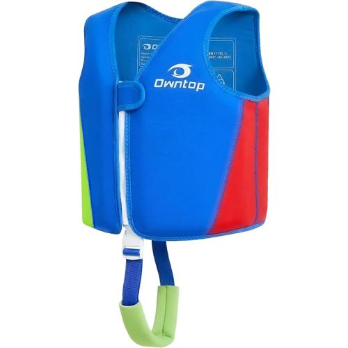 Owntop Kids Swim Vest Toddler Swim Vest with Adjustable Crotch Strap Toddler Floaties Boys Girls Buoyancy Aid for 30-40-50-60-70 Lbs Kids