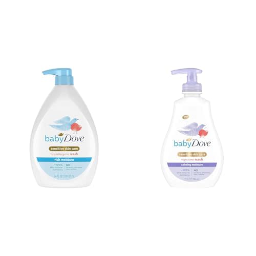 Baby Dove Sensitive Skin Care Baby Wash Rich Moisture For Baby Bath Time Tear-Free & Sensitive Skin Care Baby Wash Calming Moisture For a Calming Bath Wash Hypoallergenic