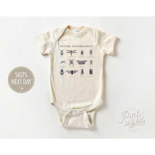 Future Entomologist Onesie® - Vintage Zoologist Bodysuit - Cute Insect Natural Onesie®