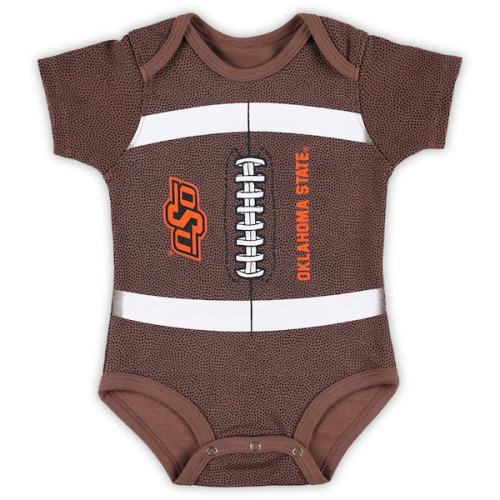 Oklahoma State Cowboys Newborn & Infant Catch Me Football Bodysuit - Brown