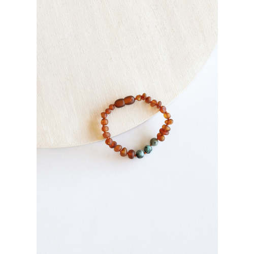 Raw Cognac Baltic Amber + Turquoise Jasper || Anklet or Bracelet – CanyonLeaf