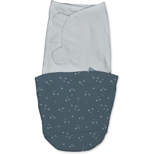 SwaddleMe by Ingenuity All Season Baby Swaddle, 2 Quick Flip Layers to Change from 1.0 to 2.5 TOG, Size 0-3 Months, 7-14 Pounds - Tiny Tiles
