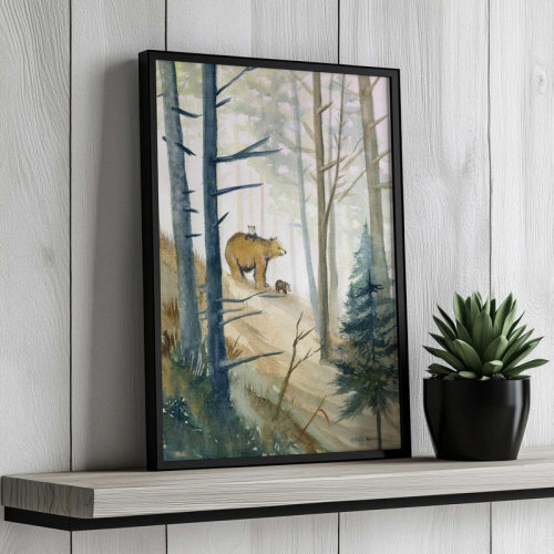 Union Rustic Bear Family 2 By Melly Tarpening Canvas Art Print | Wayfair