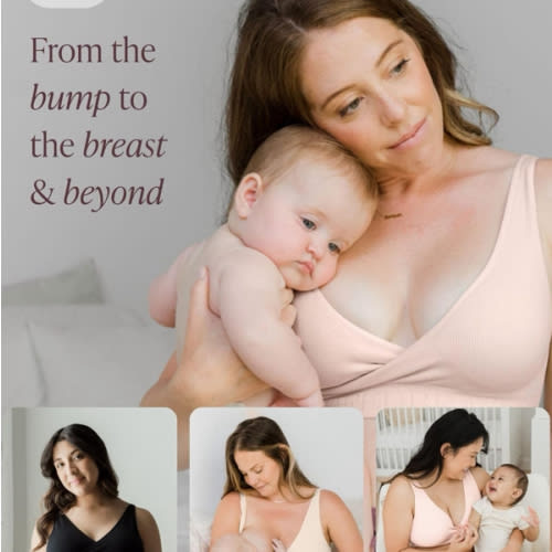 Kindred Bravely Sublime Adjustable Crossover Nursing Bra for Breastfeeding | Wireless Maternity