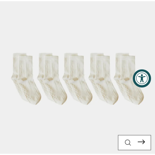 Natural (no dye) Ribbed Kids' Socks With Grips - 98% Organic Cotton (3 – Q for Quinn