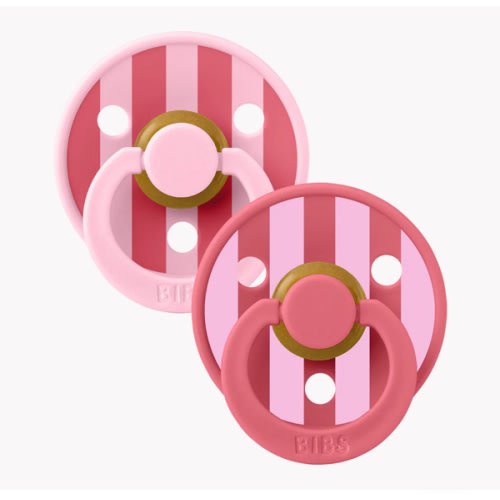 BIBS STUDIO 2 Pack Block Pacifiers - Baby Pink Coral Mix – Bibsworld store US