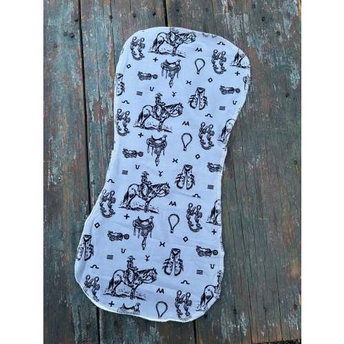 Ranch life baby burp cloth