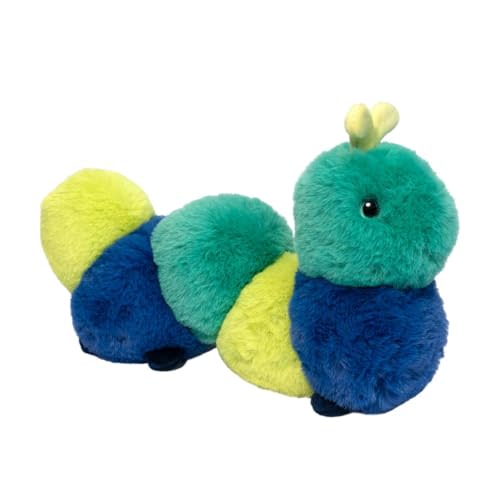 Douglas Crunchie Blue Caterpillar Plush Stuffed Animal, 11 Inch Soft Colorful Bug Toy – Cute Caterpillar Plush for Kids, Nature Gifts & Collectors