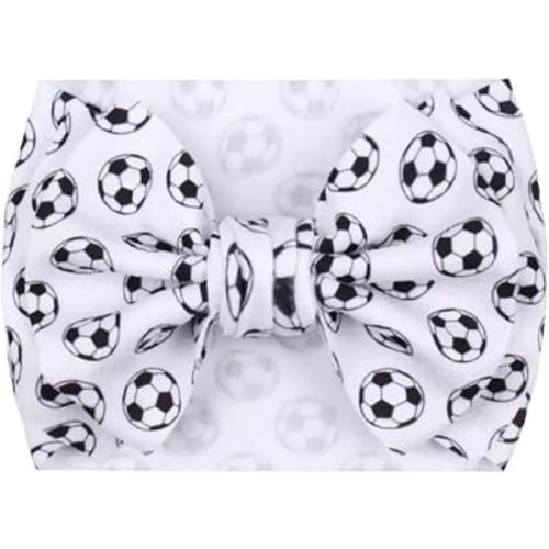 Soccer 7" Bow Headwrap for Baby Girls upto 4 years