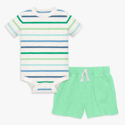 Baby stripe playsuit | Primary.com