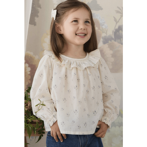 Organic Cotton Leonie Top - Jade Floral