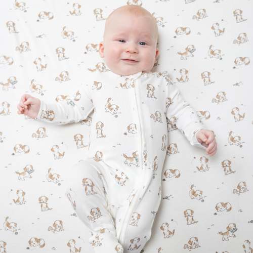 Explorer Puppy Blue - 2 Way Zipper Footie – Angel Dear