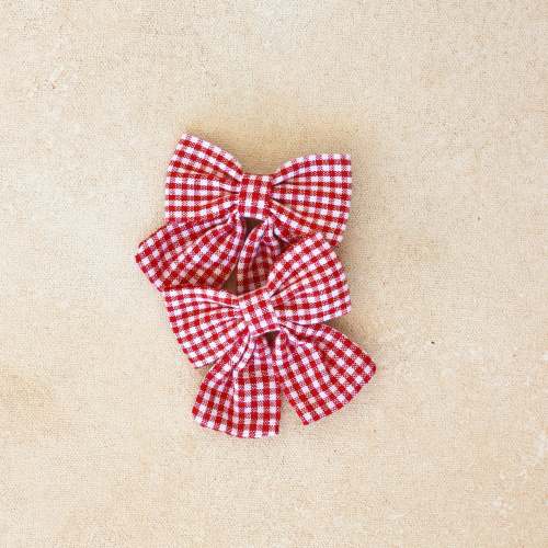 Gingham Bow Clip • Cherry Pie