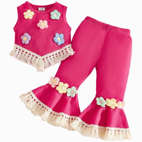 UAYOTSE Girl Clothes Set Summer Baby 0 6 12 18 24 Months 2T 3T Girl Clothes Shorts Set Floral Summer Outfits Cute Baby Clothes,Sizes 6-9 Months