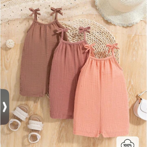 SHEIN Vintaside Kids 3pcs Baby Girl Simple Korean Style Multicolored Romper | SHEIN USA