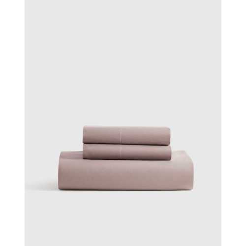 Classic Organic Percale Fitted Sheet Set in Fig