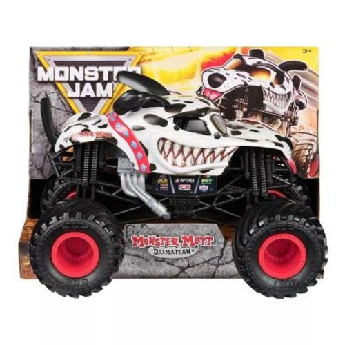 Monster Jam Series 27 Monster Mutt Dalmatian 1:24 Scale 2026 Die-Cast Monster Truck with Rubber BKT Tires, Suspension & Detailed Chassis, Kids Ages 3+