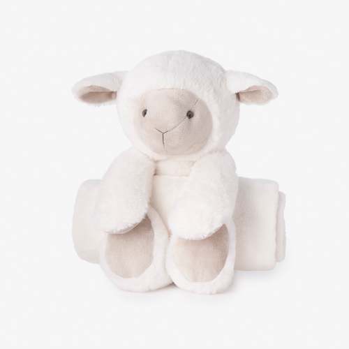 Lamb Bedtime Huggie Plush Toy with Blanket
 – Elegant Baby