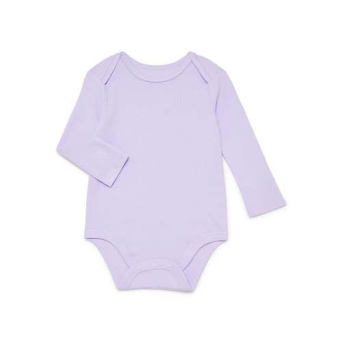 Wonder Nation Baby Girls Bodysuit with Long Sleeves, Sizes 0-24 Months