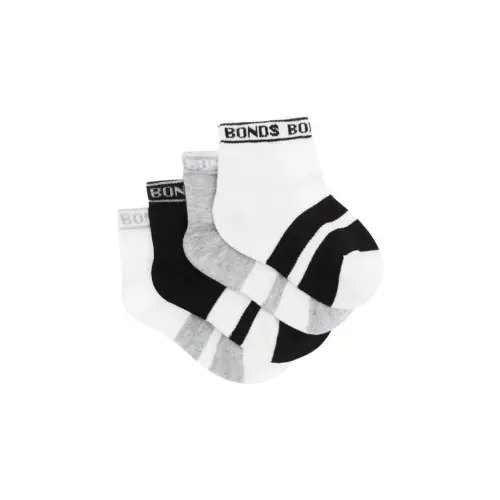 Bonds 4 Pack Sock Sportlet Black | Baby Bunting AU 0-1 Y