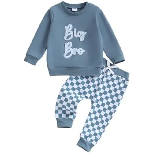 Big Brother Little Sister Matching Outfits Long Sleeve Romper/Sweatshirt Pants Set Cute Baby Fall Winter Clothes
