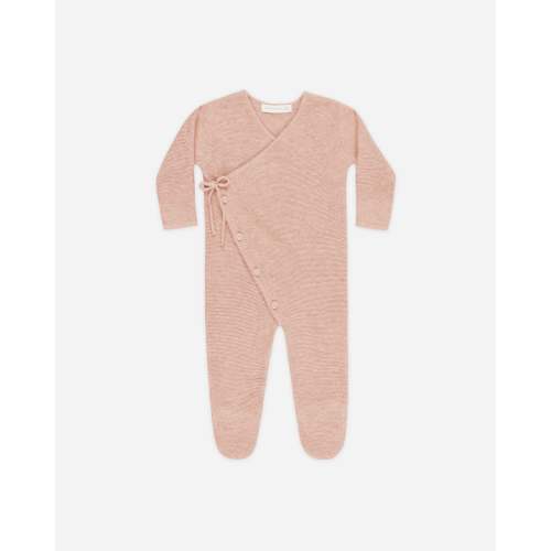 Quincy Mae - Wrap Knit Footie - Heathered Rose
