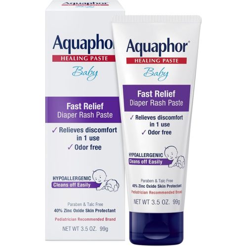 Aquaphor Baby Diaper Rash Paste - For Serious Diaper Rash and Flare-ups - 3.5oz. (99g) Tube