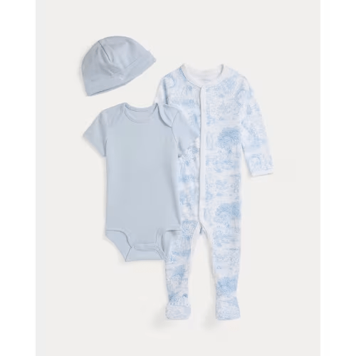 Toile Cotton 3-Piece Gift Set | Newborn