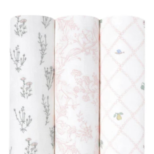 French Floral Silky Soft Swaddle 3 Pack | aden + anais