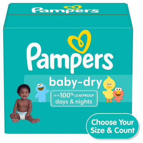 Pampers Baby Dry Diapers Size 1, 120 Count (Select for More Options)