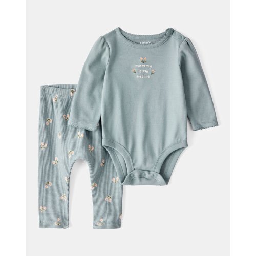 Baby 2-Piece "Mommy's Bestie" Bodysuit & Pants Set - Green - Carter's | Carter's
