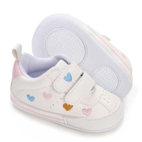 Clowora Baby Boys Girls Shoes Non-Slip Rubber Sole Sneakers Infant First Walking Toddler Crib Shoes Newborn Loafers Flats.