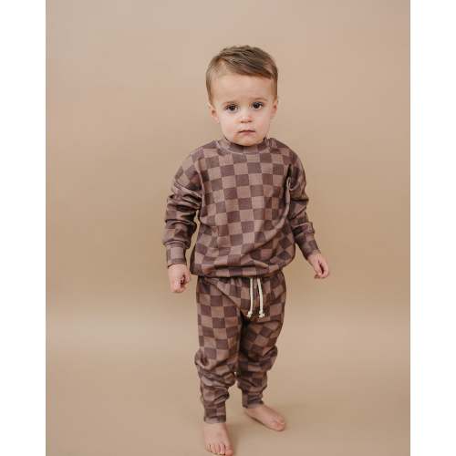 Jogger Set | Espresso Checkered