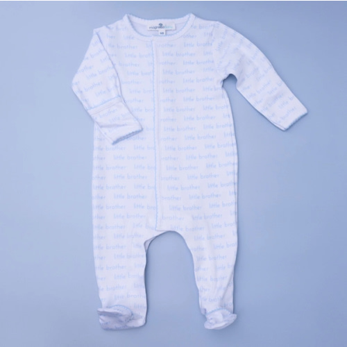 Little Brother Print Footie – Magnolia Baby