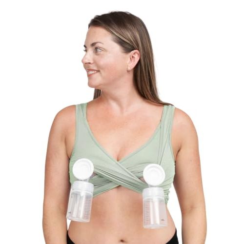 Larken Hands Free Pumping Bra for Breastfeeding | Breast Pump - Maternity Bras for Pregnancy, Pumping & Nursing Bra in One